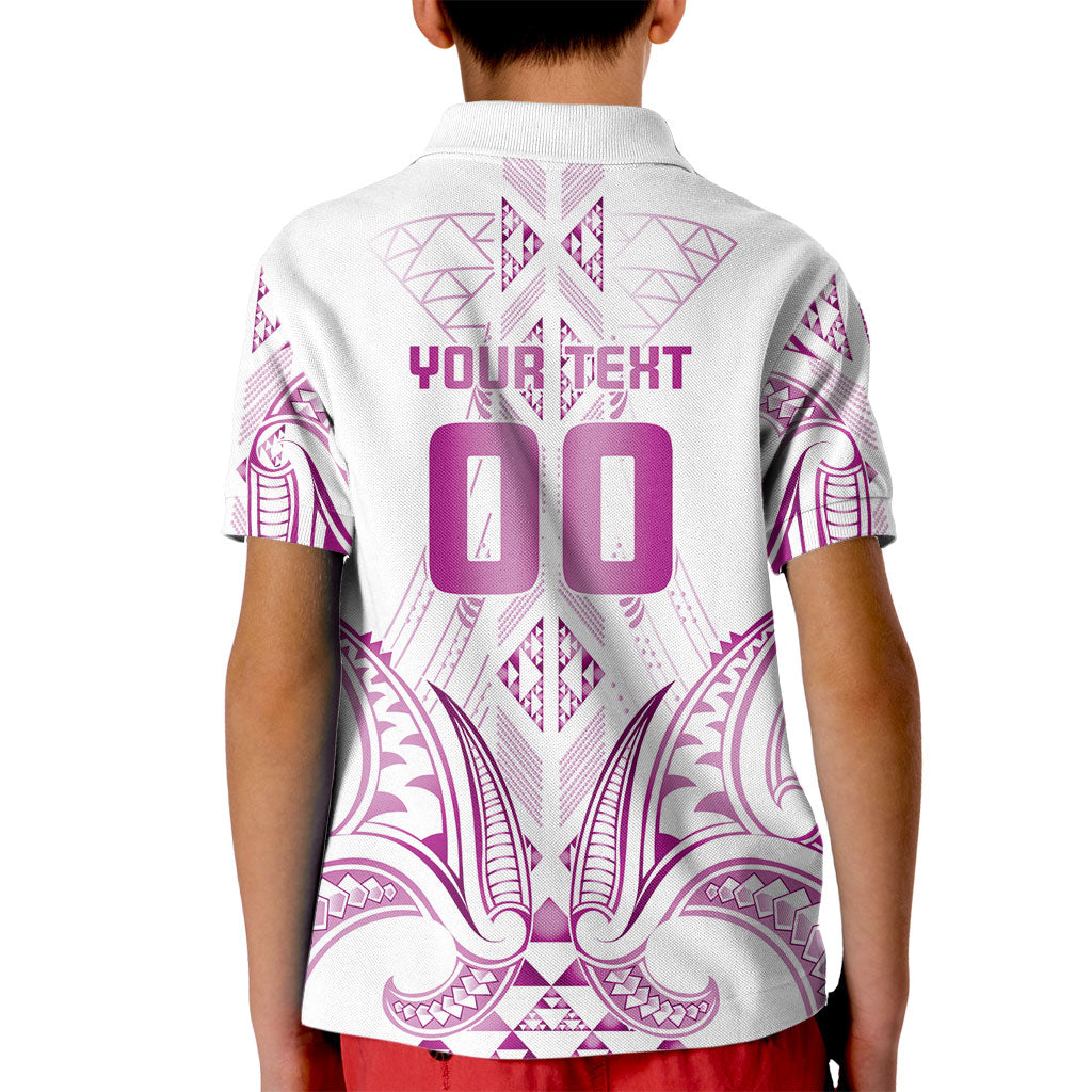 Maori Rugby Custom Ngaru Mangopare Kid Polo Shirt Mawhero Niho Taniwha Motif