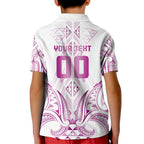 Maori Rugby Custom Ngaru Mangopare Kid Polo Shirt Mawhero Niho Taniwha Motif