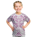 Maori Rugby Custom Ngaru Mangopare Kid T Shirt Mawhero Niho Taniwha Motif