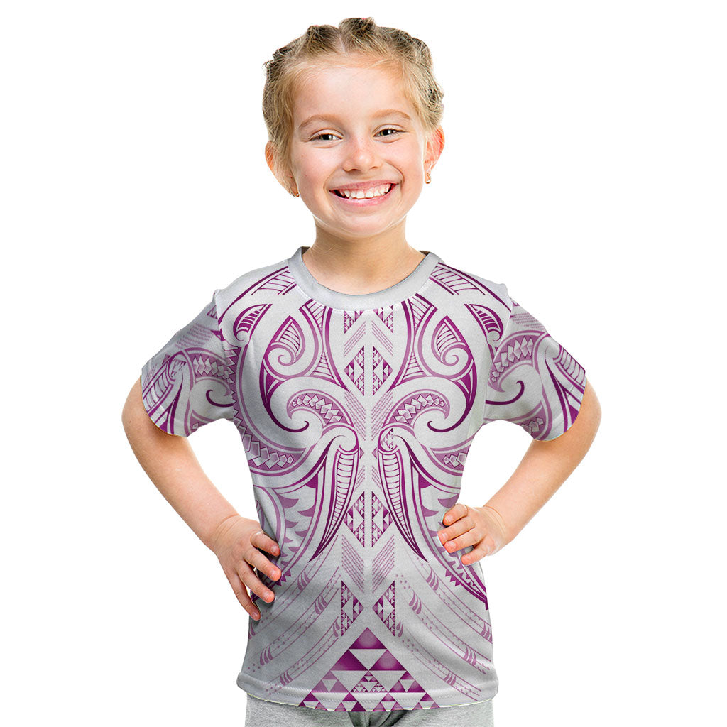 Maori Rugby Custom Ngaru Mangopare Kid T Shirt Mawhero Niho Taniwha Motif