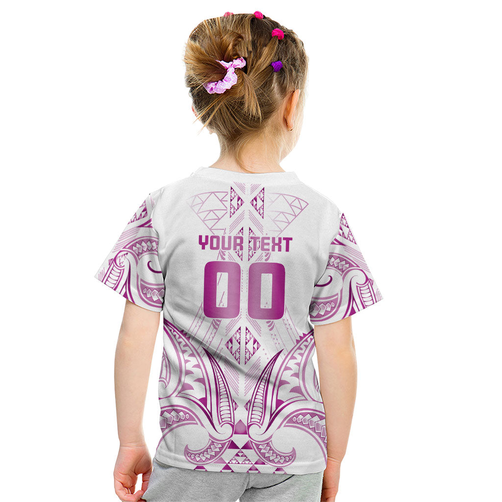 Maori Rugby Custom Ngaru Mangopare Kid T Shirt Mawhero Niho Taniwha Motif