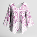 Maori Rugby Custom Ngaru Mangopare Kimono Sleeve Blouse Mawhero Niho Taniwha Motif