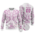 Maori Rugby Custom Ngaru Mangopare Ugly Christmas Sweater Mawhero Niho Taniwha Motif