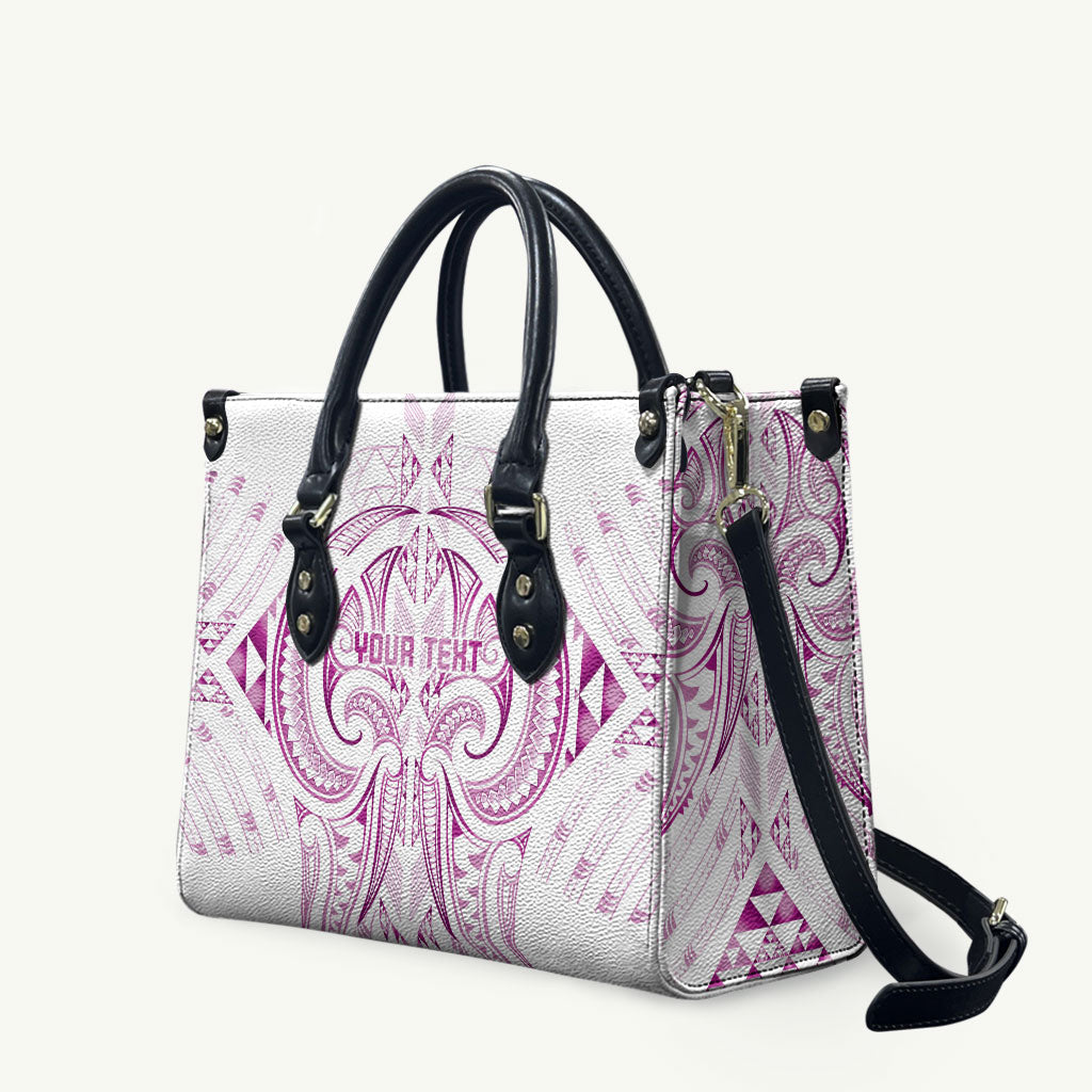 Maori Rugby Custom Ngaru Mangopare Leather Bag Mawhero Niho Taniwha Motif