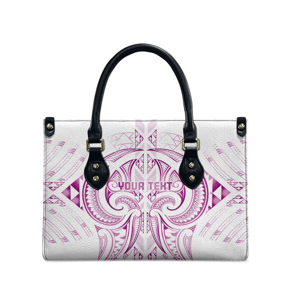 Maori Rugby Custom Ngaru Mangopare Leather Bag Mawhero Niho Taniwha Motif