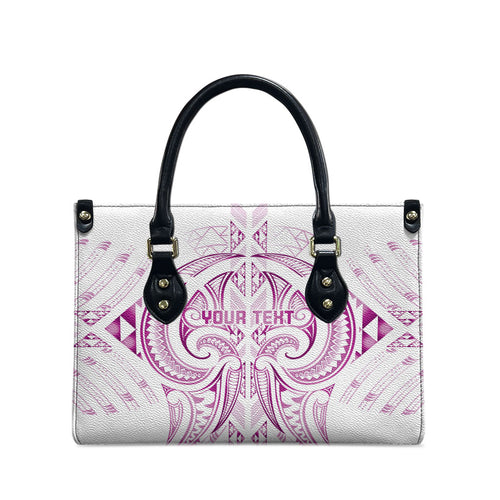 Maori Rugby Custom Ngaru Mangopare Leather Bag Mawhero Niho Taniwha Motif