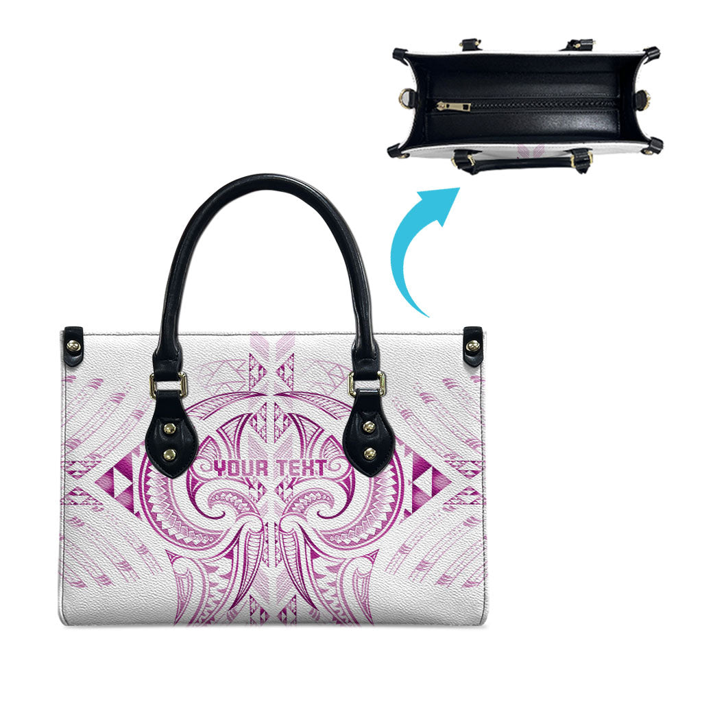 Maori Rugby Custom Ngaru Mangopare Leather Bag Mawhero Niho Taniwha Motif