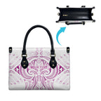Maori Rugby Custom Ngaru Mangopare Leather Bag Mawhero Niho Taniwha Motif
