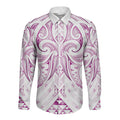 Maori Rugby Custom Ngaru Mangopare Long Sleeve Button Shirt Mawhero Niho Taniwha Motif