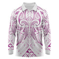 Maori Rugby Custom Ngaru Mangopare Long Sleeve Polo Shirt Mawhero Niho Taniwha Motif