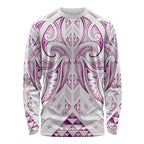 Maori Rugby Custom Ngaru Mangopare Long Sleeve Shirt Mawhero Niho Taniwha Motif
