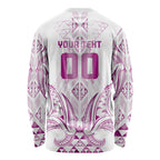 Maori Rugby Custom Ngaru Mangopare Long Sleeve Shirt Mawhero Niho Taniwha Motif