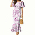 Maori Rugby Custom Ngaru Mangopare Mermaid Dress Mawhero Niho Taniwha Motif