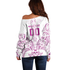 Maori Rugby Custom Ngaru Mangopare Off Shoulder Sweater Mawhero Niho Taniwha Motif
