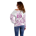 Maori Rugby Custom Ngaru Mangopare Off Shoulder Sweater Mawhero Niho Taniwha Motif
