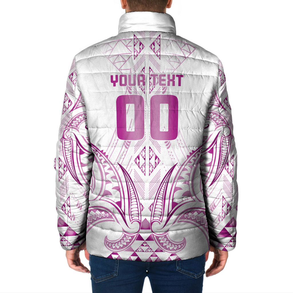 Maori Rugby Custom Ngaru Mangopare Padded Jacket Mawhero Niho Taniwha Motif
