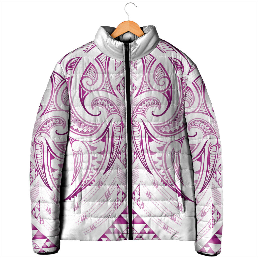 Maori Rugby Custom Ngaru Mangopare Padded Jacket Mawhero Niho Taniwha Motif