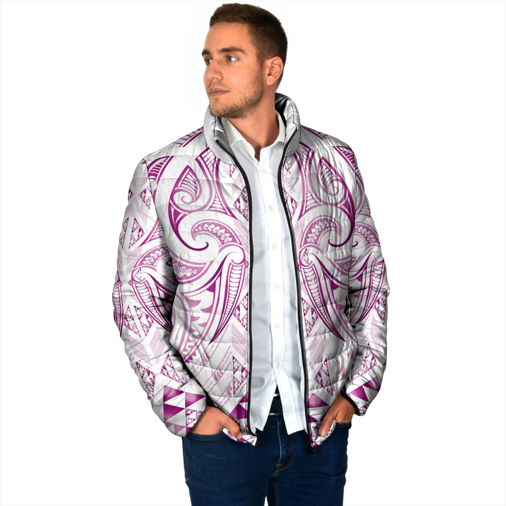 Maori Rugby Custom Ngaru Mangopare Padded Jacket Mawhero Niho Taniwha Motif