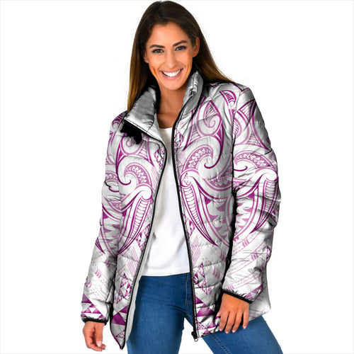 Maori Rugby Custom Ngaru Mangopare Padded Jacket Mawhero Niho Taniwha Motif