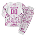 Maori Rugby Custom Ngaru Mangopare Christmas Pajama Set Mawhero Niho Taniwha Motif