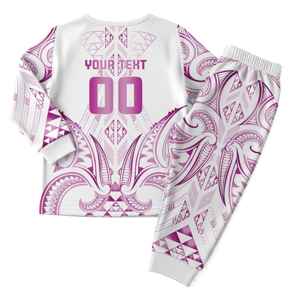 Maori Rugby Custom Ngaru Mangopare Christmas Pajama Set Mawhero Niho Taniwha Motif