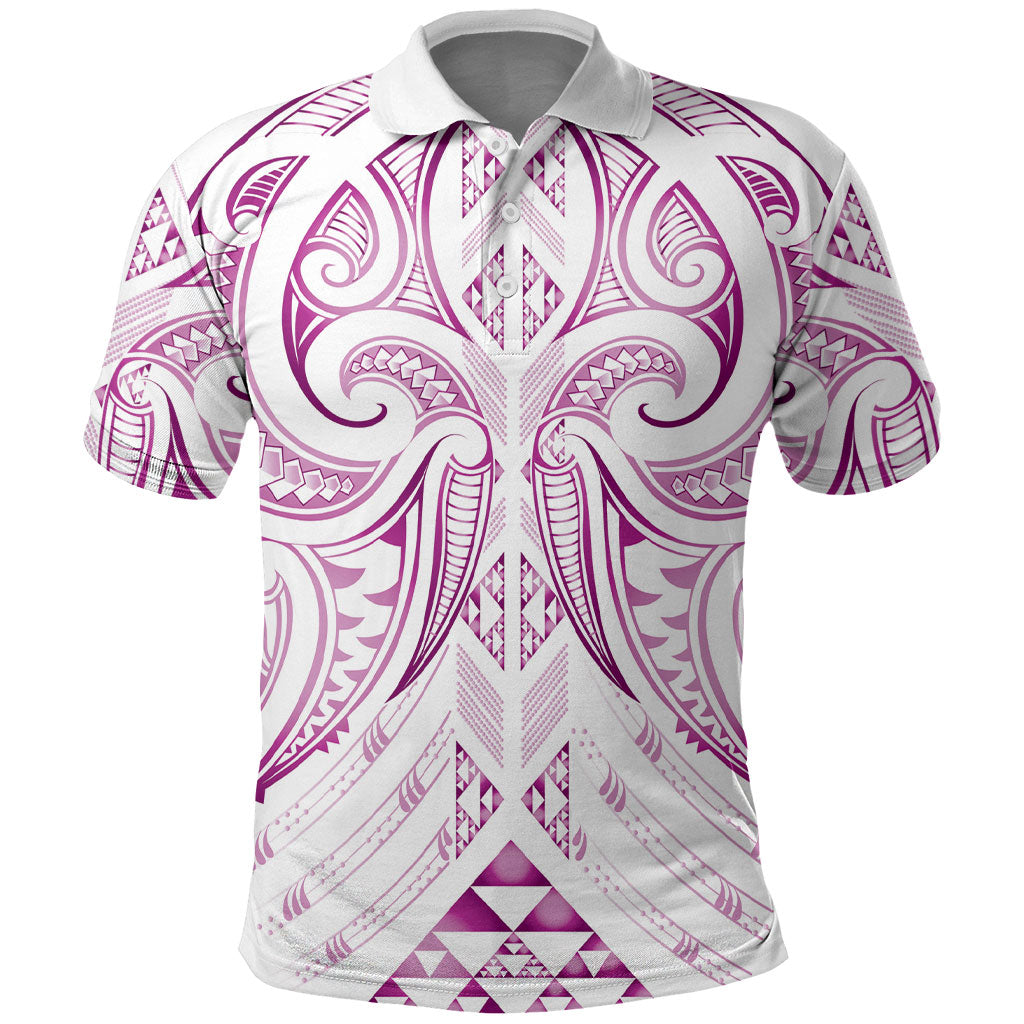 Maori Rugby Custom Ngaru Mangopare Polo Shirt Mawhero Niho Taniwha Motif