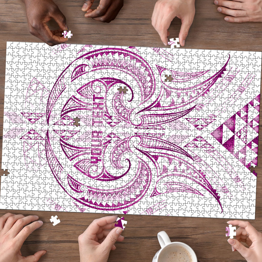 Maori Rugby Custom Ngaru Mangopare Puzzle Mawhero Niho Taniwha Motif