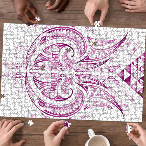 Maori Rugby Custom Ngaru Mangopare Puzzle Mawhero Niho Taniwha Motif