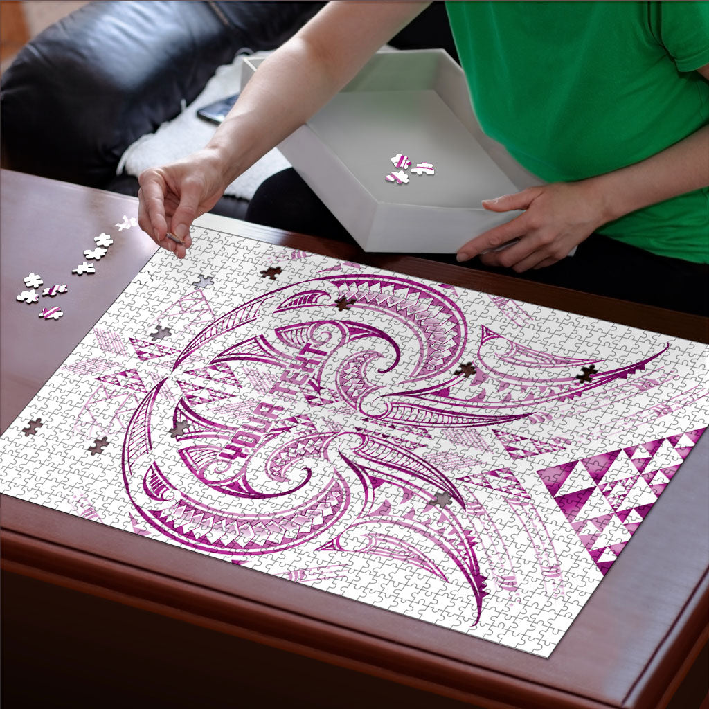 Maori Rugby Custom Ngaru Mangopare Puzzle Mawhero Niho Taniwha Motif