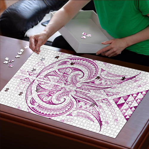 Maori Rugby Custom Ngaru Mangopare Puzzle Mawhero Niho Taniwha Motif