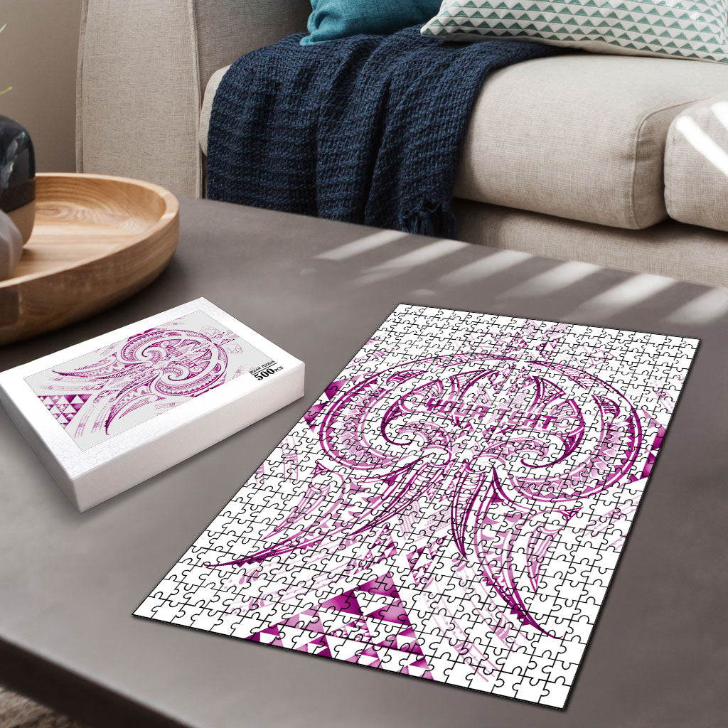 Maori Rugby Custom Ngaru Mangopare Puzzle Mawhero Niho Taniwha Motif