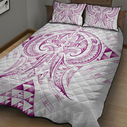 Maori Rugby Custom Ngaru Mangopare Quilt Bed Set Mawhero Niho Taniwha Motif