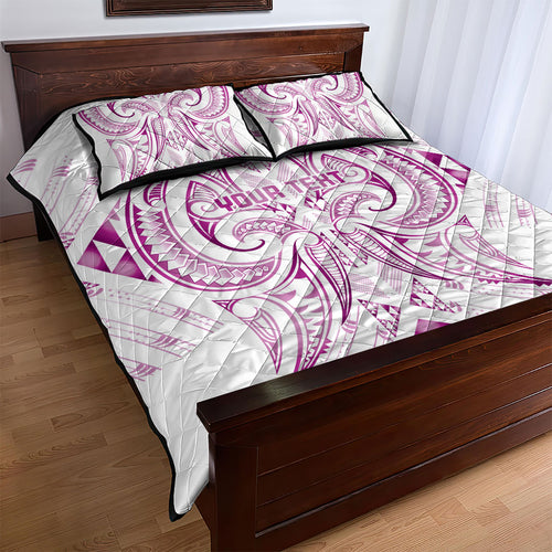 Maori Rugby Custom Ngaru Mangopare Quilt Bed Set Mawhero Niho Taniwha Motif