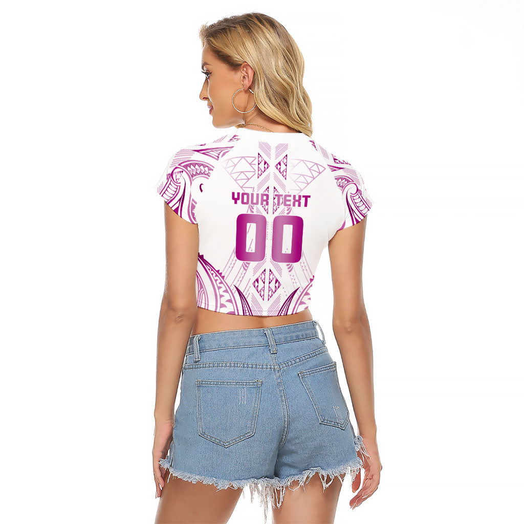 Maori Rugby Custom Ngaru Mangopare Raglan Cropped T Shirt Mawhero Niho Taniwha Motif