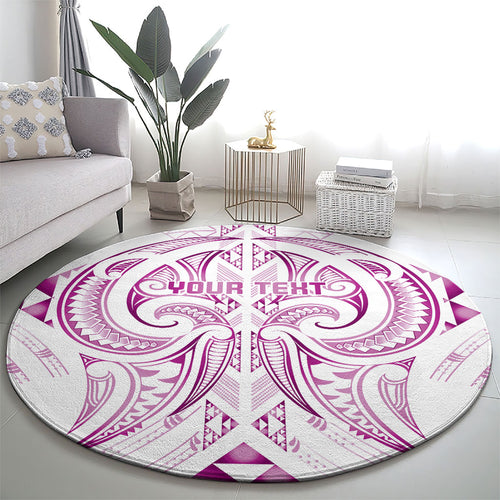 Maori Rugby Custom Ngaru Mangopare Round Carpet Mawhero Niho Taniwha Motif