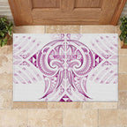 Maori Rugby Custom Ngaru Mangopare Rubber Doormat Mawhero Niho Taniwha Motif