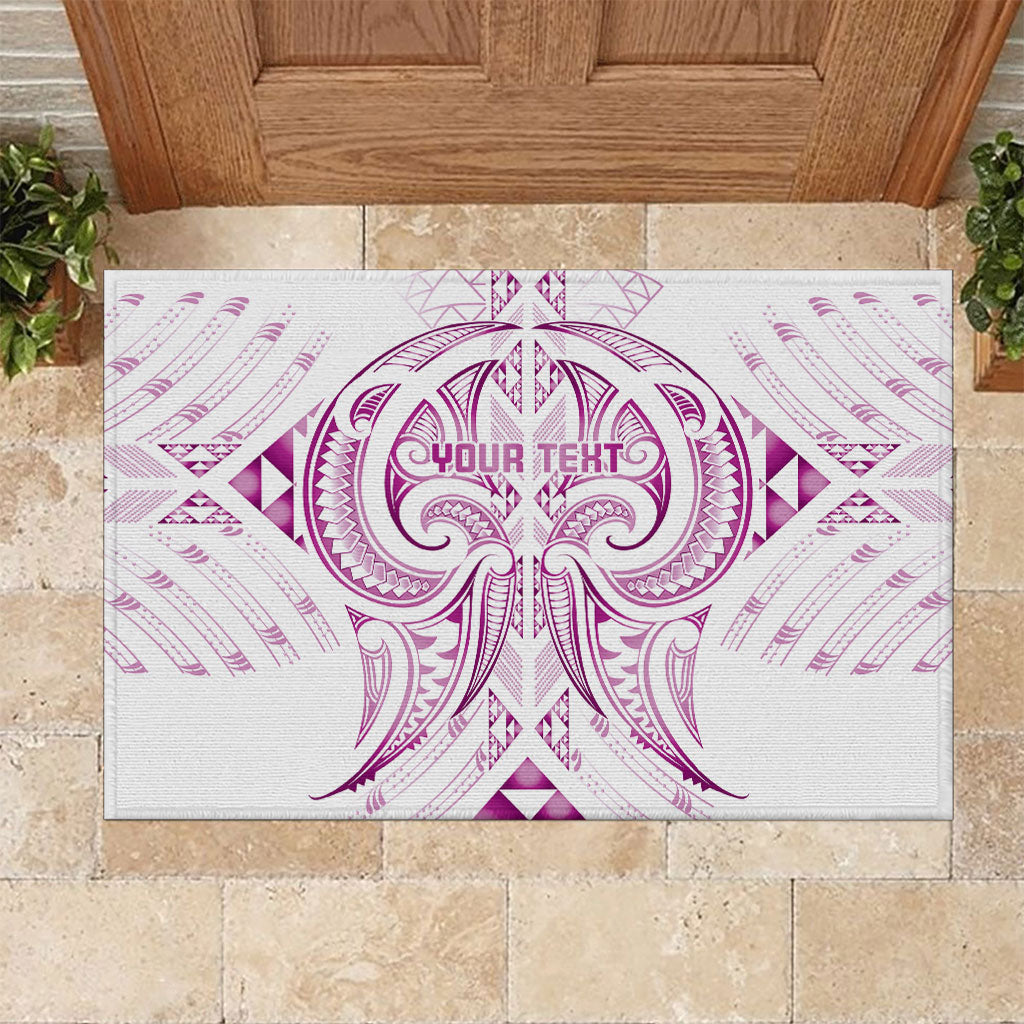 Maori Rugby Custom Ngaru Mangopare Rubber Doormat Mawhero Niho Taniwha Motif