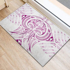 Maori Rugby Custom Ngaru Mangopare Rubber Doormat Mawhero Niho Taniwha Motif