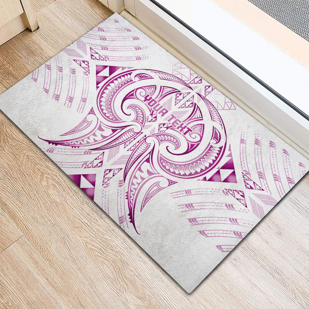 Maori Rugby Custom Ngaru Mangopare Rubber Doormat Mawhero Niho Taniwha Motif