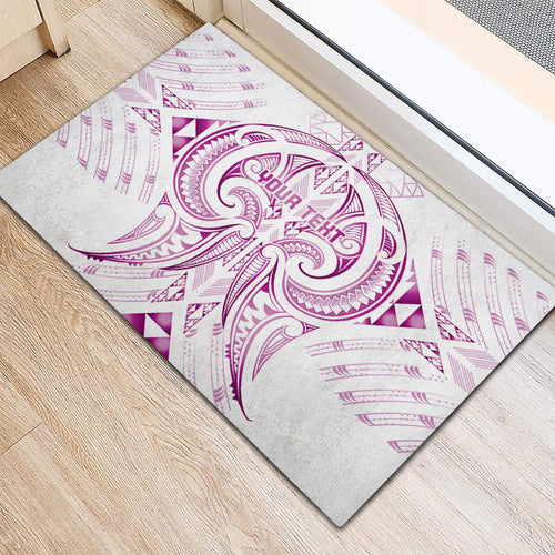 Maori Rugby Custom Ngaru Mangopare Rubber Doormat Mawhero Niho Taniwha Motif