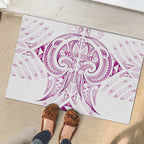 Maori Rugby Custom Ngaru Mangopare Rubber Doormat Mawhero Niho Taniwha Motif