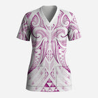 Maori Rugby Custom Ngaru Mangopare Scrub Top Mawhero Niho Taniwha Motif