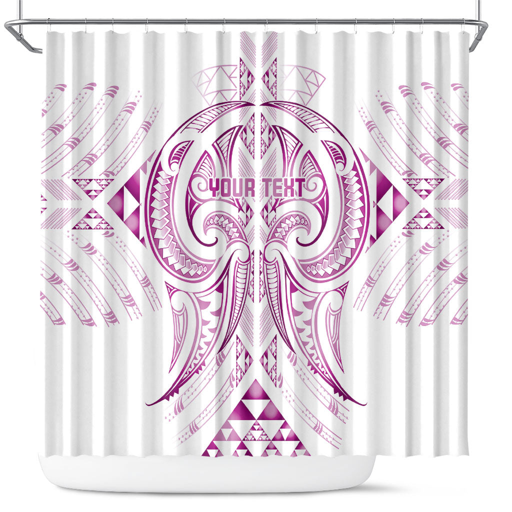 Maori Rugby Custom Ngaru Mangopare Shower Curtain Mawhero Niho Taniwha Motif
