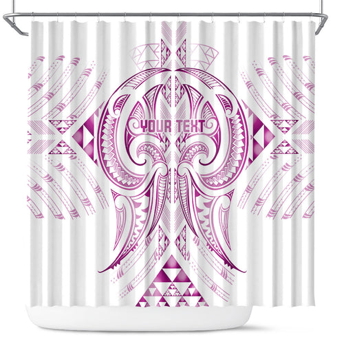 Maori Rugby Custom Ngaru Mangopare Shower Curtain Mawhero Niho Taniwha Motif