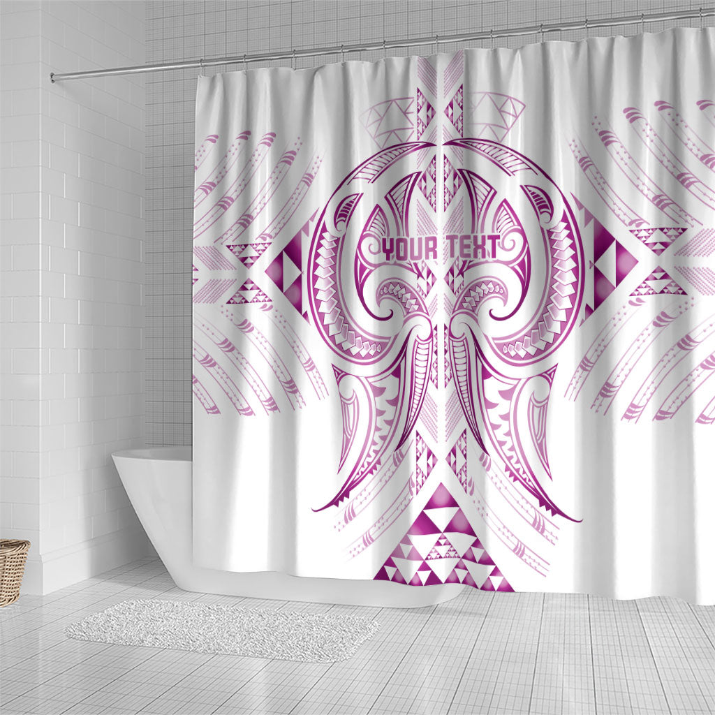 Maori Rugby Custom Ngaru Mangopare Shower Curtain Mawhero Niho Taniwha Motif