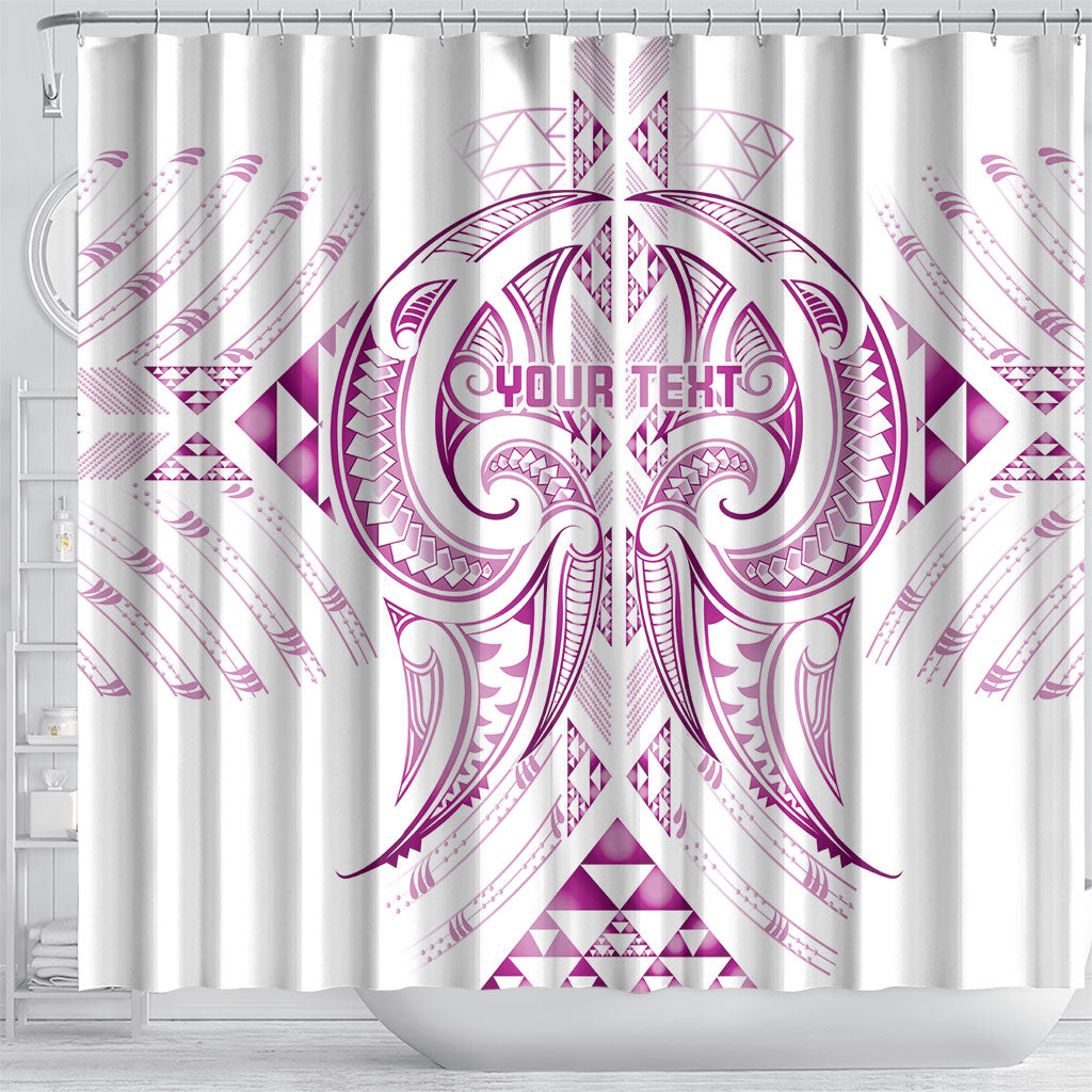 Maori Rugby Custom Ngaru Mangopare Shower Curtain Mawhero Niho Taniwha Motif