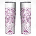 Maori Rugby Custom Ngaru Mangopare Skinny Tumbler Mawhero Niho Taniwha Motif