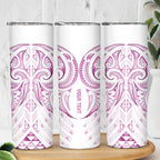Maori Rugby Custom Ngaru Mangopare Skinny Tumbler Mawhero Niho Taniwha Motif