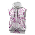 Maori Rugby Custom Ngaru Mangopare Sleeveless Hoodie Mawhero Niho Taniwha Motif