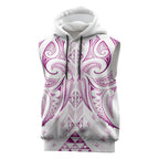 Maori Rugby Custom Ngaru Mangopare Sleeveless Hoodie Mawhero Niho Taniwha Motif